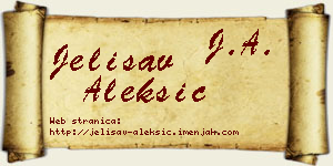 Jelisav Aleksić vizit kartica